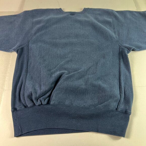 VTG Champion Reverse Weave Wisconsin Badger Sweatshirt Extra Large Blue Crewneck - Picture 10 of 14